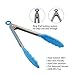 Vhabob Kitchen Tongs, Set of 3-7, 9, 12 Inch, Stainless Steel Food Tongs with Silicone Tips for Barbecue, Salad, Grilling, Frying, Cooking (Multi)