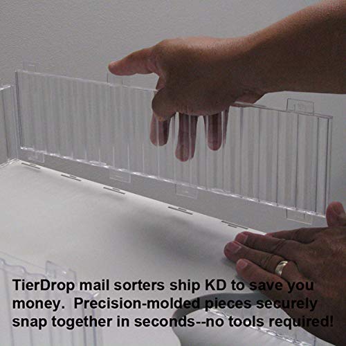 Ultimate Office 9-Compartment Crystal-Clear Mail Sorter (3W x 3H) with Optional Add-On Tiers for Easy Expansion