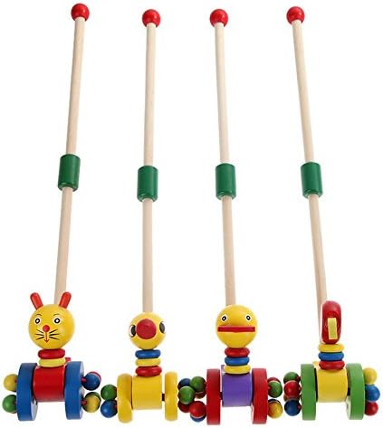 Cartoon Animals Toddler Wooden Puzzle Trolley Kids Baby Toys