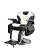 BarberPub All Purpose Hydraulic Recline Barber Chair Salon Beauty Spa Styling Equipment 6154-S8702 (Black&Creme White)