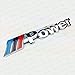 Chrome M Power Emblem Badge Sticker Decal For BMW
