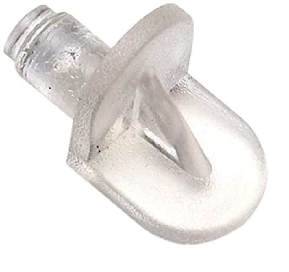 Merriway BH05496 (100 Pcs) Shelf Support Push-In Clear - Pack of 100 Pieces