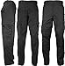 ARMYU Black Uniform 9 Pocket Cargo Work Pants + Pin - M (34W x 32L)