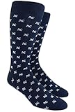 The Tie Bar Fleur De Lis Patterned Men's Cotton Blend Dress Socks