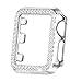 Secbolt Bling Case for Apple Watch 40mm, Full Cover Bumper Screen Protector - iWatch SE, Series 6, 5, 4 (Silver-40mm)