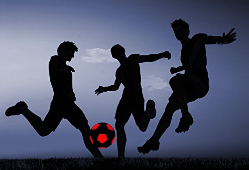 NIGHTMATCH-Balon-de-futbol-LED--Tamano-oficial-5--Juego-completo--2-LED-activados-por-sensor-para-diversion-en-la-oscuridad--Ideal-para-pequenos-y-grandes--pelota-luminosa-para-ninos--futbol-luminoso