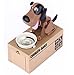 Just us® Choken Bako Robotic Dog Bank Doggy Coin Bank Canine Money Box Black&White