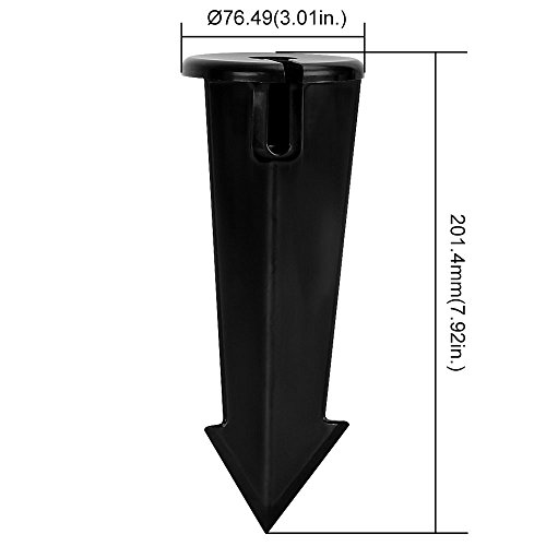 GKOLED Universal Slot Stake, 1/2 NPT Thread Composite Large In-Ground Stake/Spike with Slot for Landscape and Security Light Mounting (1-Pack)