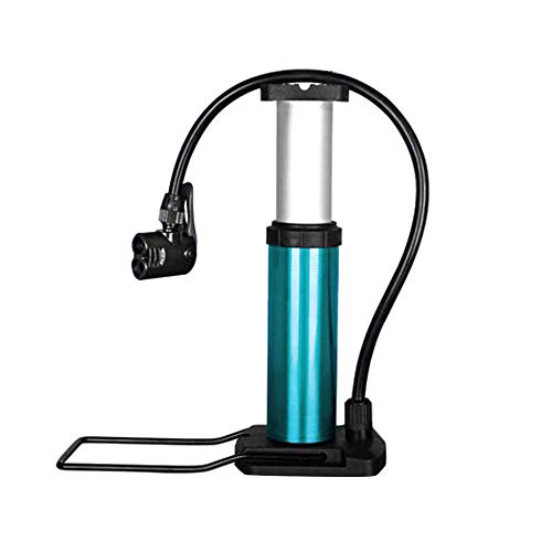 Bike Pump Mini Bike Foot Pump with Ball Inflation Needle and Inflatable Device Valve Bicycle Tire Pump for Road, Mountain and BMX Bikes (Blue)