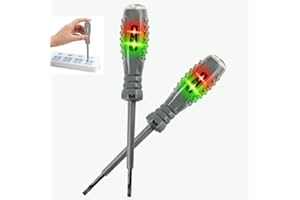 2-in-1 High Torque Strong Magnetic Screwdriver Electricity Detector,2Pcs High Torque Alloy Dual Light Color Light Measuring E