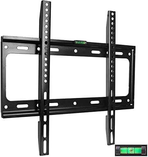 TV Wall Mount Bracket Fixed Position Slim for most 26" to 55" LED LCD OLED Plasma Flat Screen Panel with VESA up to 400x400mm and 100 lbs Loading Capacity