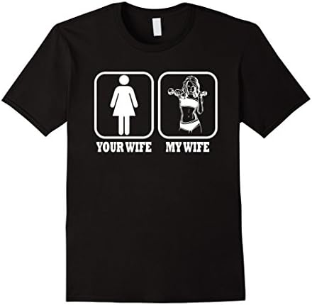 Mens Your Wife My Wife Funny Fitness T-Shirt XL Black