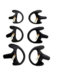 lsgoodcare 3 pares silicona auricular earmold Ear Buds (Izquierda y Derecha de repuesto para Two-way radio auricular Air acústica Auricular Walkie Talkie auricular