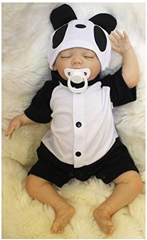 ADZPAB Reborn Body Sleeping Boy Babies Magnetic Mouth Full Alive Baby Real Vinyl Belly Kids Toy Children Birthday Gift 18 Inch 45 cm Learn
