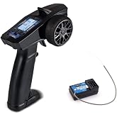 havcybin Turbo Racing P32 91803G-C 2.4G 4CH RC Remote and Receiver Controller LCD Display with Waterproof Radio Transmitter for RC Car Boat (91803-C)