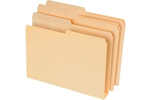 Pendaflex File Folders, Double Stuff, 1/2 Cut Tabs, Letter Size, Expands 1-1/2", 400-Sheet Capacity, Two-Tone Interior to Pre
