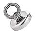 Magnetic Hooks with Eyebolt,Strong Neodymium Magnets Powerful 75 LB Pulling Force Each Rare Earth Magnet with Stainless Steel Countersunk Hole 1.26 INCH（32mm）Dia Pack of 10