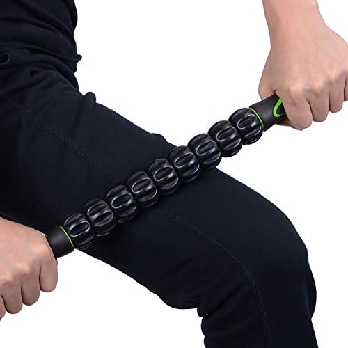 Muscle Roller Stick, Self Body Massage Roller Sticks Tools for Relief Muscle Soreness,Cramping and Tightness,Help Legs and Back Recovery for All Athlete (Black)