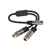 KabelDirekt (0.5 feet) Y Adapter (1 x 3.5mm Female 2 x RCA Female) - Pro Series