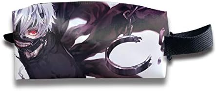 Aiello Portable Storage Bag Handbag Tokyo Red Eye Ghoul Cosmetic Bag Case Organizer with Zipper Wallet Bag