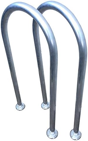 2 (Two) 30" (H) x 16.5" (W) Aluminum Handrails - Safety Grab Bars - Pools, Hot Tubs, Boats, Decks, Docks