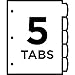 Avery 5 Tab Reversible Fashion Binder Dividers, Design May Vary, Big Tabs, 1 Set (29440),Assorted