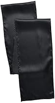 LinenTablecloth 14 x 108-Inch Satin Table Runner Black