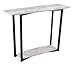 Convenience Concepts Graystone Console Table, Faux Birch/Slate Gray Frame