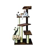 FurHaven Pet Cat Tree | Tiger Tough Cat Tree House Furniture for Cats & Kittens, Play Stairs, Brown