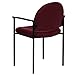 Flash Furniture Tiffany Comfort Burgundy Fabric Stackable Steel Side Reception Chair with Arms