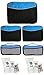 bago 8 Pcs Packing Cubes For Travel - 5 Packing Cube with 3 ZipLock Bags - Travel Cubes to Get Maximum Storage, Save Time & Effort to Pack - Happy Traveling (Blue), Blue-, 5pcs Set