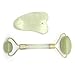 Zacari Anti Aging Jade Roller Therapy 100% Natural Jade Facial Roller w/Double Neck Healing Massager