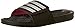 adidas Women's Adissage 2.0 Slides Sandal, Black/Metallic Silver/Shock Pink Silver, 9