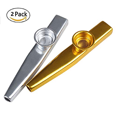 GOSONO 2pcs Metal Kazoo Harmonica Mouth Flute Party GiftMusical Instrument with 4 colors - Thumbnail 7