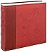 Golden State Art, Red Photo Album for 200 4x6 Pictures with Memo, Faux Leather Cover