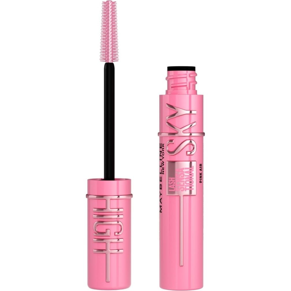 Maybelline New York, Sky High Lash Sensational Mascara, Limitless Length & Volume, Flex Tower Brush, Light-as-Air Feel, With Bamboo Extract, Pink Air
