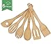 Utensil Set Wooden Cooking Spoons of Bamboo Kitchen Utensil Set Cooking Spatulas Nonstick Pan and Cookware Tuners Non-stick,Spoon, Pasta Server, Spatula