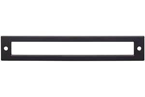 Top Knobs - TK926BLK - Hollin Backplate - Flat Black - Lynwood Collection