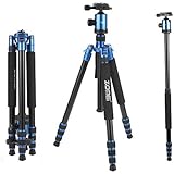 ZOMEi Z818 Hiking Tripod for DSLR Cameras Canon Nikon Sony (Blue)