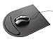 KINGFOM Leather Gaming Mouse Pad/Mat with Wrist Rest Support, Non Slip Mousepad - Large (Black)