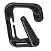 XTACER Tactical Multipurpose D Ring Locking Hanging Hook Link Snap Keychain for Molle Webbing, Black, 10 Piece