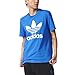 adidas Originals Men's Tops Trefoil Tee, Blue Bird/White, Large