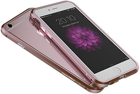 iNACU iPhone 6/6S 6 Plus/6S Plus, Uni-body Full Bumper, Aluminum Metal Protective Frame (6/6S Rose Gold)