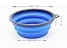 Glendan Large Size Collapsible Dog Bowl, Silicone Pet Travel Bowl for Dog Cat Food & Water, Foldable Expandable Cup Dish for Pet Cat Food Water Feeding Portable Travel Bowl Free Carabiner(L)