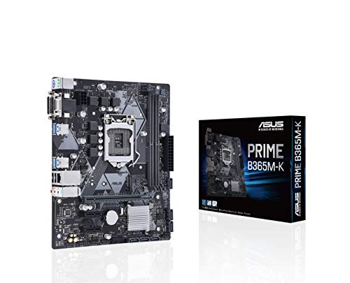 Asus Prime B365M-K Lga 1151 (Emplacement H4) Micro Atx - Cartes Mères (Ddr4-Sdram, Dimm, 2133, 2400, 2666 Mhz, Dual, 32 Go, Intel)