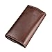 Leather Key Case Wallet Mens Womens Pure Color Key Holder Bag Wallet