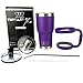 Gold Armour 30 oz Tumbler - 6 Piece Stainless Steel Insulated Water & Coffee Cup Tumbler with Straw, 2 Lids, Handle, Straw - 18/8 Double Vacuum Insulated Travel Flask (Purple)