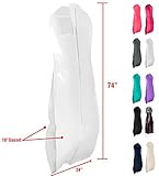 Gusseted Garment Bag - For Prom Dresses and Bridal Wedding Gowns - Travel Folding Loop, ID Window - 72