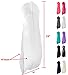 Gusseted Gown Garment Bag for Women’s Prom and Bridal Wedding Dresses - Travel Folding Loop, ID Window - 72” x 24” with 10” Tapered Gusset - by Your Bags