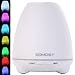 Komost 100ml Ultrasonic Aromatherapy Essential Oil Diffuser, Cool Aroma Mist Air Humidifier with Adjustable Mist Mode, 7 Color LED Lights, Waterless Auto Shut-off for Home Bedroom Baby Room, Office